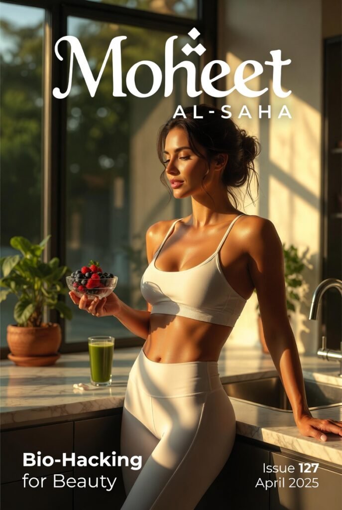 امرأة تتمتع بنضارة البشرة والرشاقة في بيئة صحية - دليل محيط الصحة لصحة المرأة